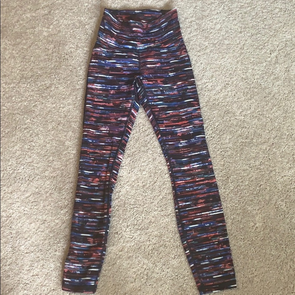 Lululemon leggings with mesh detail. Like new.